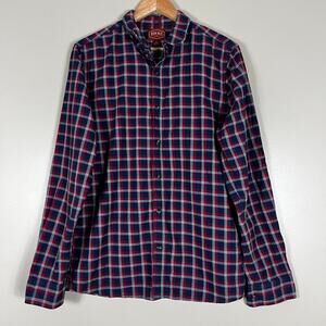Red Ale Blue Red Plaid Button Down Shirt